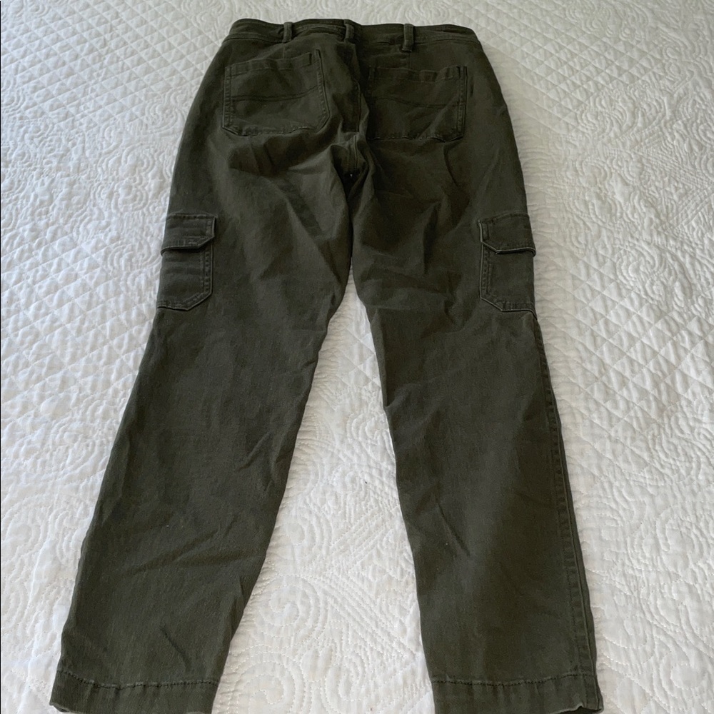 GAP Womens Army‎ Green Skinny Ankle Mid Rise Zip Pockets Cargo Jeans Size 6 - Picture 9 of 12